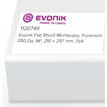 STERLITECH Evonik Flat Sheet Membrane, Puramem 280 Da, NF, 210 x 297mm, 1/pk Puramem 280